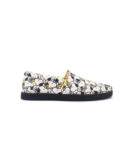 TOMS X Peanuts Alp Fwd Snoopy And Woodstock Print Espadrille in Black