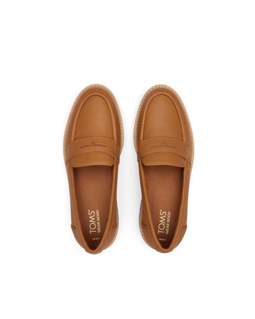 TOMS Brown Cara Loafer Shoes