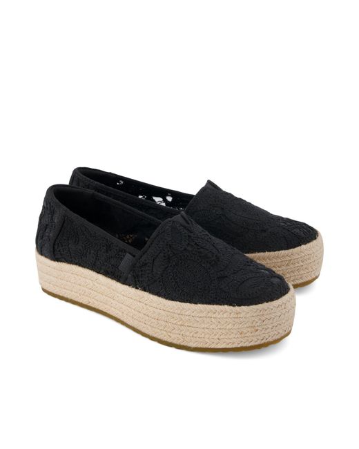 TOMS Blue Valencia Platform Espadrille