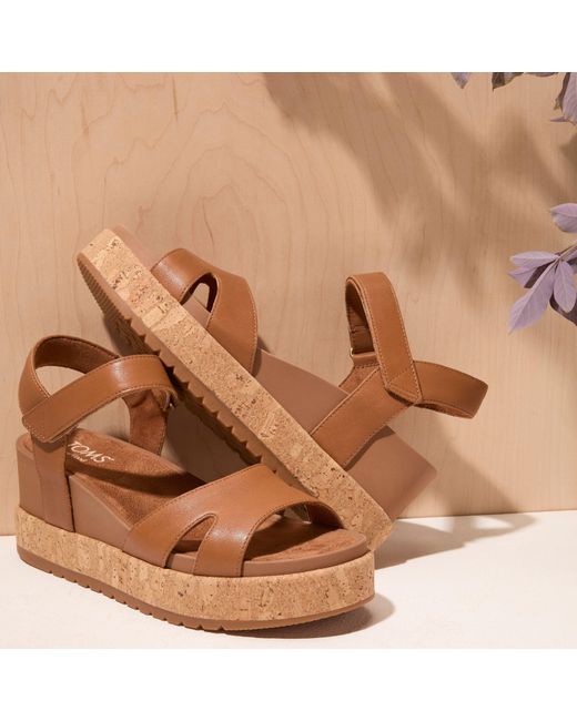 TOMS Brown Alana Wedge Sandal