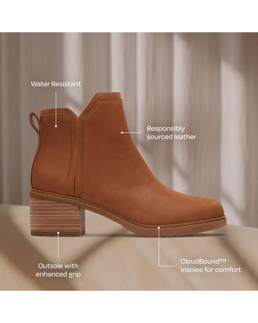 TOMS Brown Nubuck Leather Hailey Ankle Boots