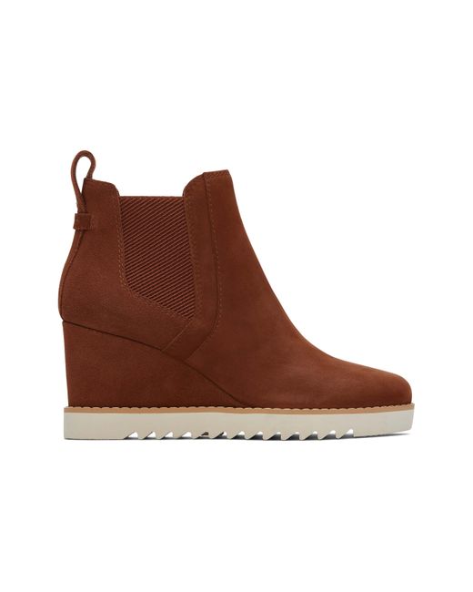 TOMS Leather Maddie Boot in Dark Brown (Brown) Lyst Canada