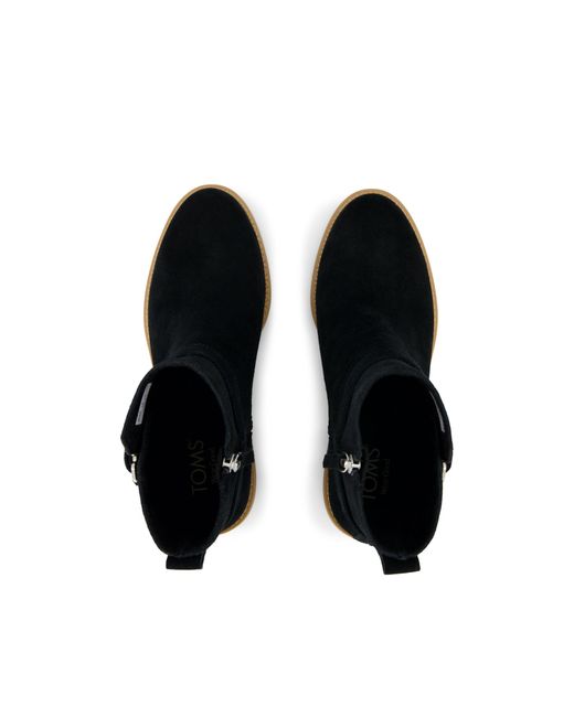 TOMS Black Hailey Buckle Boots
