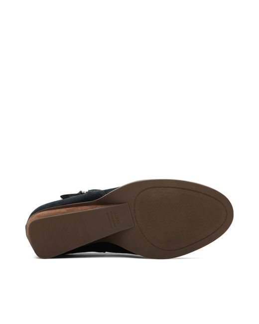 TOMS Black Goldie Wedge Boots