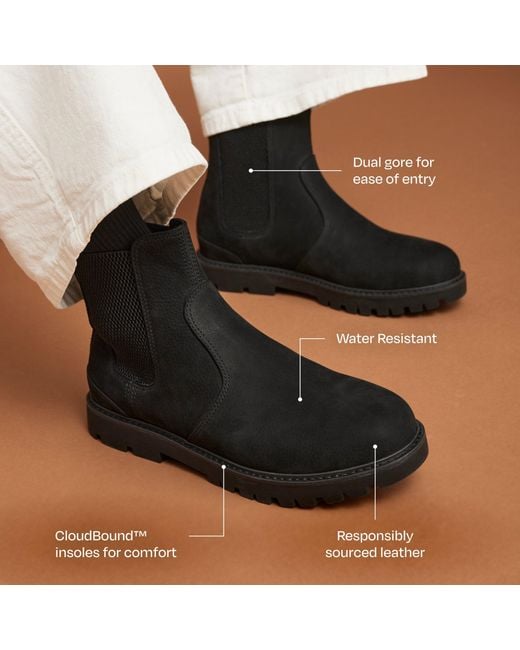 TOMS Black Griffin Boots for men