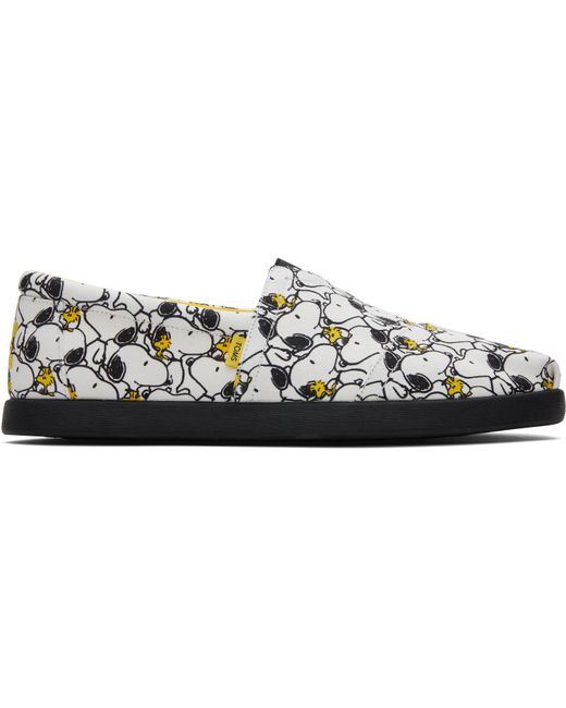 TOMS X peanuts alpfwdespadrille mit snoopy und woodstockmuster in Schwarz für Herren Lyst DE