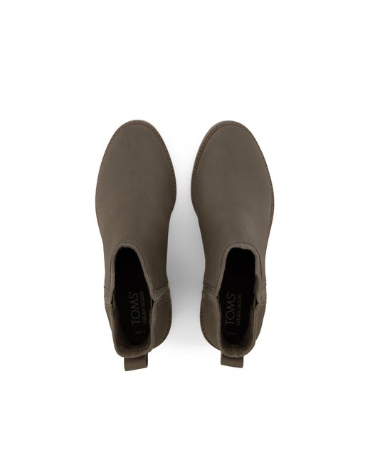 TOMS Brown Water-Resistant Leather Ankle Boots