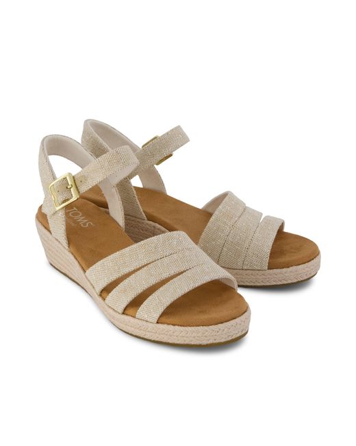 TOMS Metallic Julia Wedge Sandal