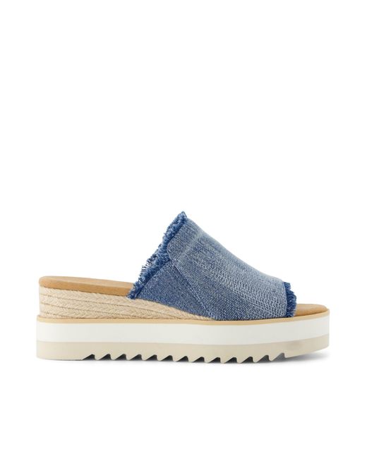 TOMS Blue Diana Mule Wedge Sandal