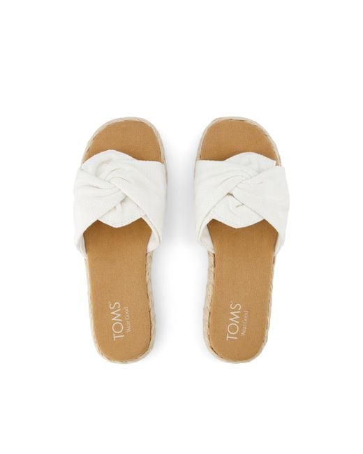TOMS White Abby Slide Platform Sandal