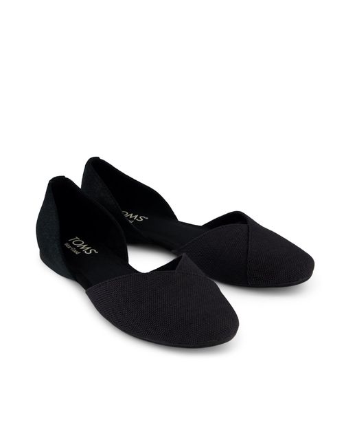TOMS Black Gemma D'Orsay Flat