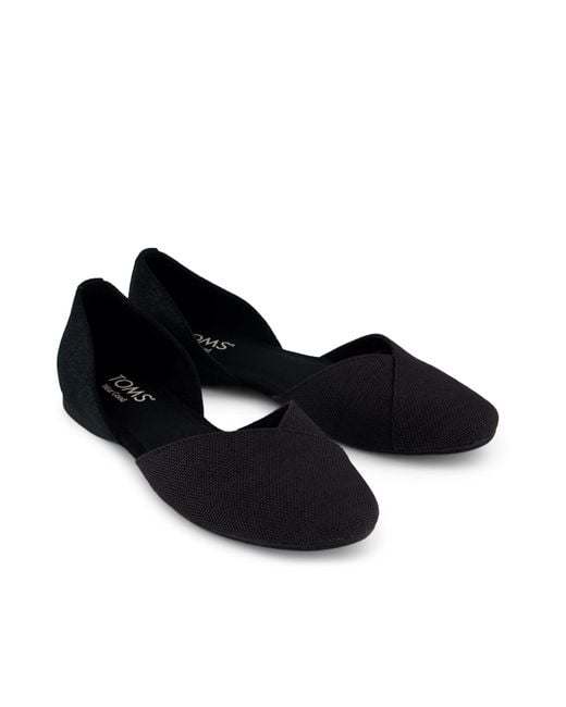 TOMS Black Gemma D'Orsay Flat