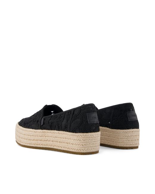 TOMS Blue Valencia Platform Espadrille