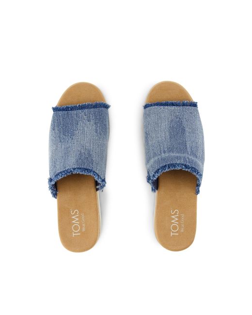 TOMS Blue Diana Mule Wedge Sandal