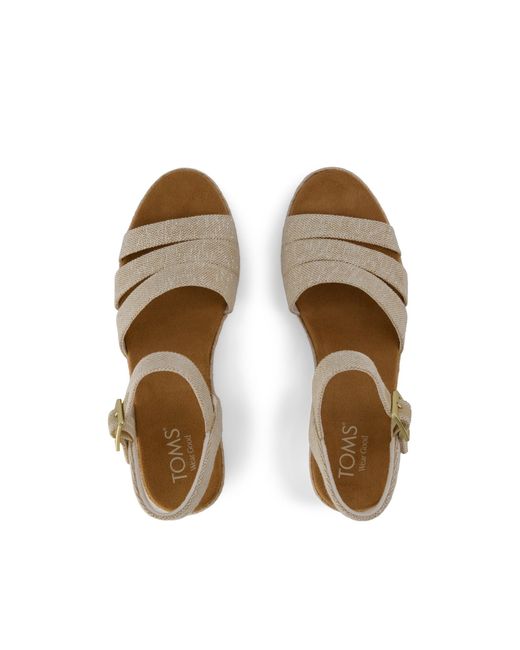 TOMS Metallic Julia Wedge Sandal