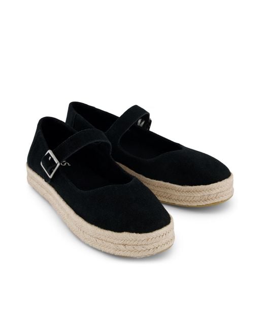 TOMS Black Carolina Mary Jane Espadrille