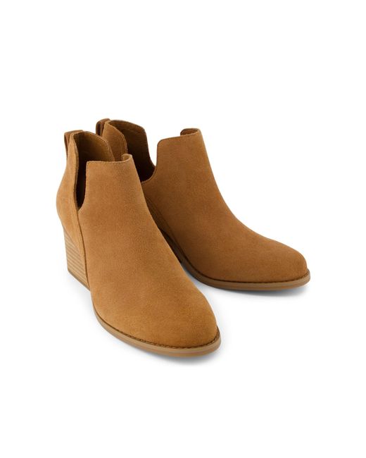 TOMS Brown Gwen Wedge Boots