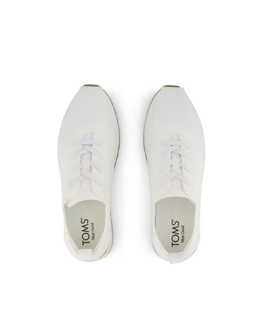 TOMS White Resident Plus Lace-Up Trainer for men