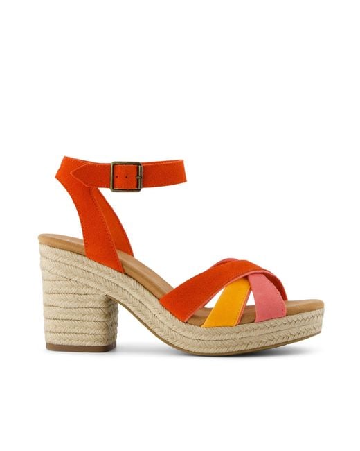 TOMS Brown Majorca Strappy Heeled Sandal