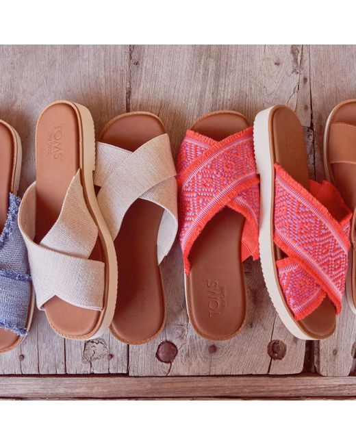 TOMS Natural Mae Crossover Sandal