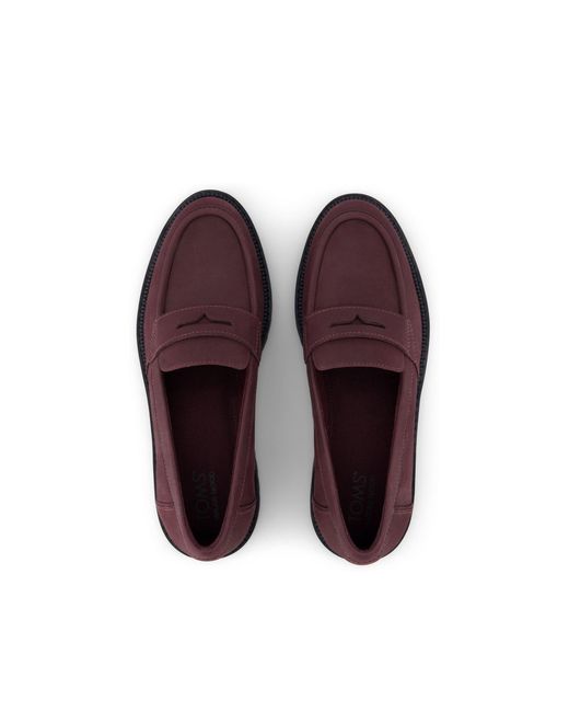 TOMS Red Cara Loafer Shoes