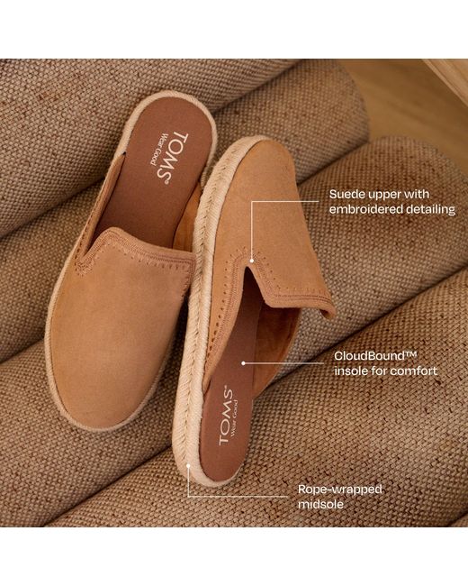 TOMS Brown Santiago Mule Espadrille