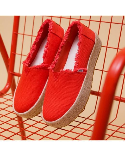 TOMS Red Valencia Espadrille