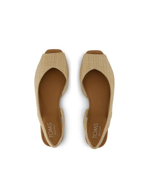 TOMS Natural Briella Slingback Ballet Flat