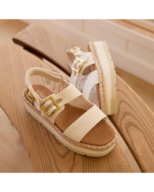 TOMS White Giana Platform Sandal