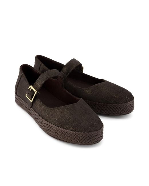TOMS Black Carolina Mary Jane Espadrille