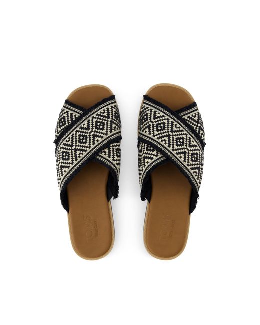 TOMS Black Mae Crossover Sandal