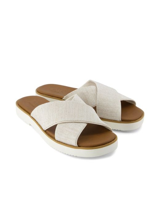 TOMS Natural Mae Crossover Sandal