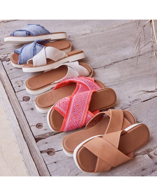 TOMS Brown Mae Crossover Sandal