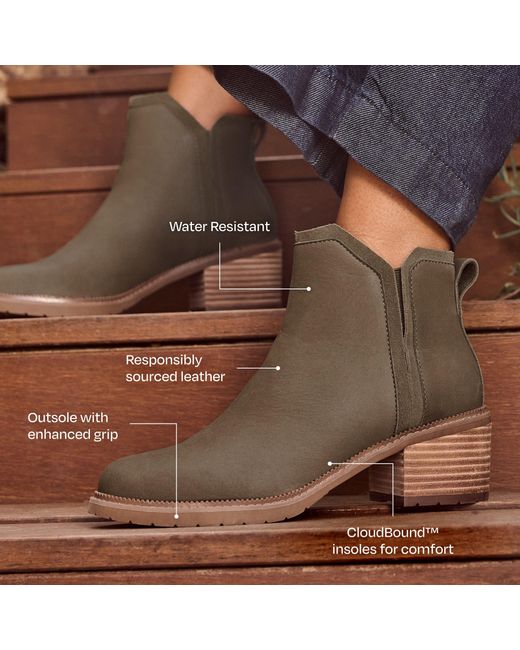 TOMS Brown Water-Resistant Leather Ankle Boots