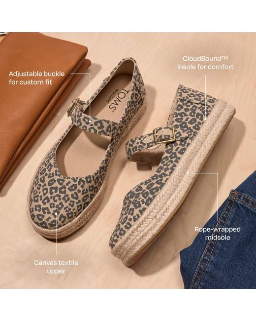 TOMS Natural Carolina Mary Jane Espadrille