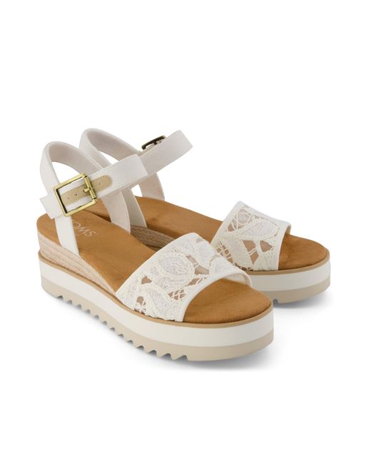 TOMS Metallic Diana Wedge Sandal