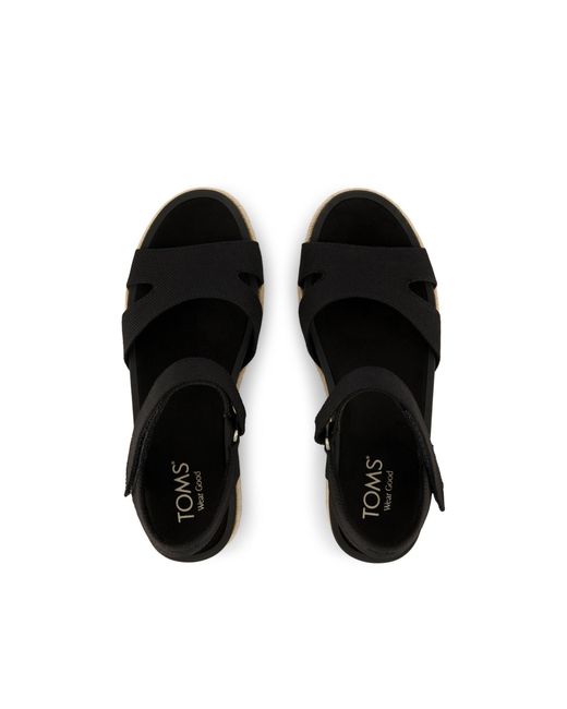 TOMS Black Alana Wedge Sandal
