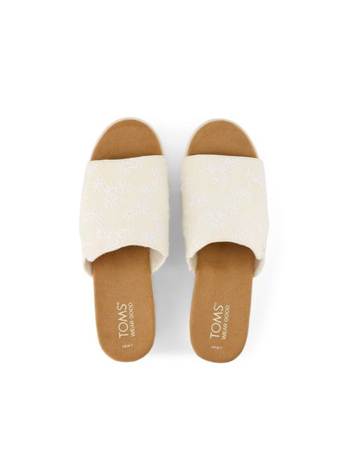 TOMS White Diana Mule Wedge Sandal