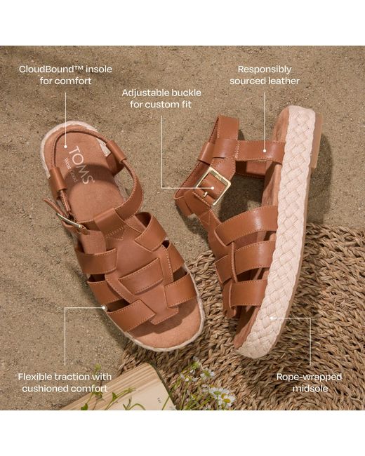 TOMS Brown Jac Espadrille Sandal