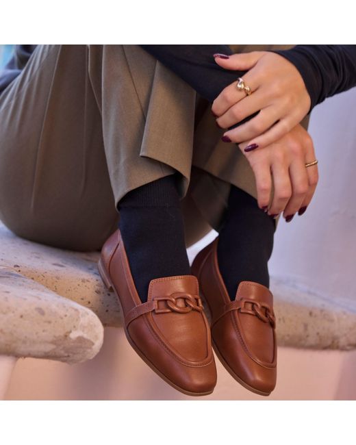 TOMS Brown Lynette Loafer Shoes