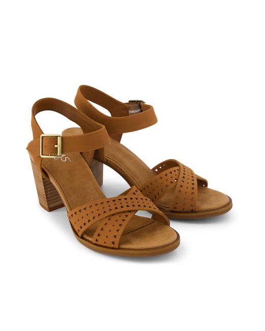TOMS Brown Majorca Ankle Strap Heel Sandal