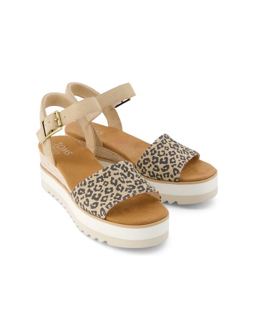 TOMS Metallic Diana Wedge Sandal
