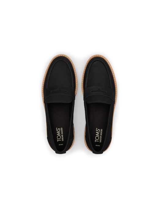 TOMS Black Cara Loafer Shoes