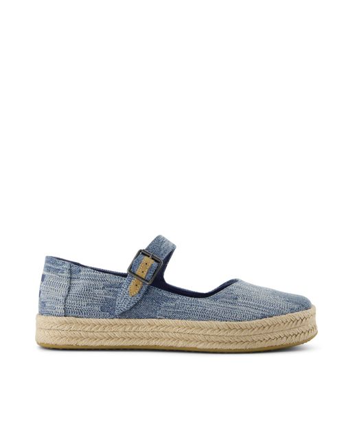 TOMS Blue Carolina Mary Jane Espadrille
