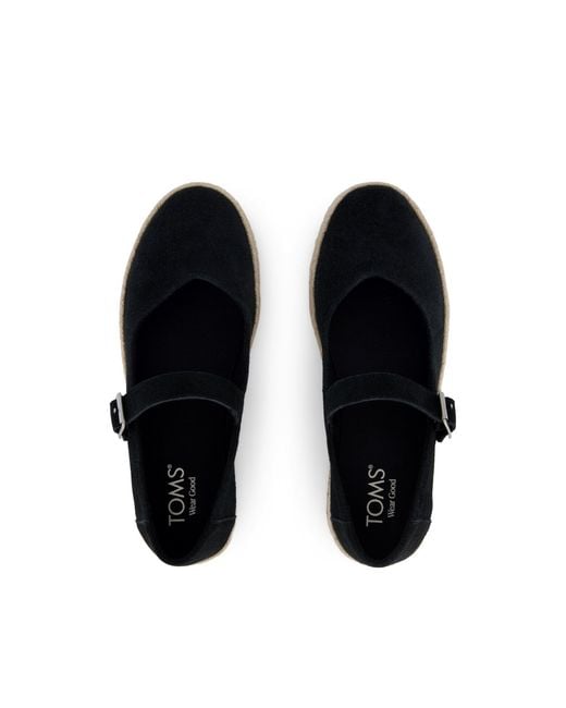 TOMS Black Carolina Mary Jane Espadrille
