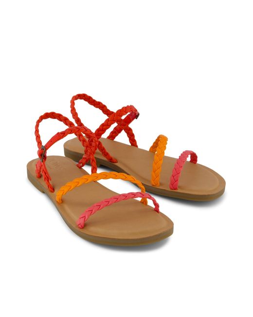 TOMS Red Kira Sandal