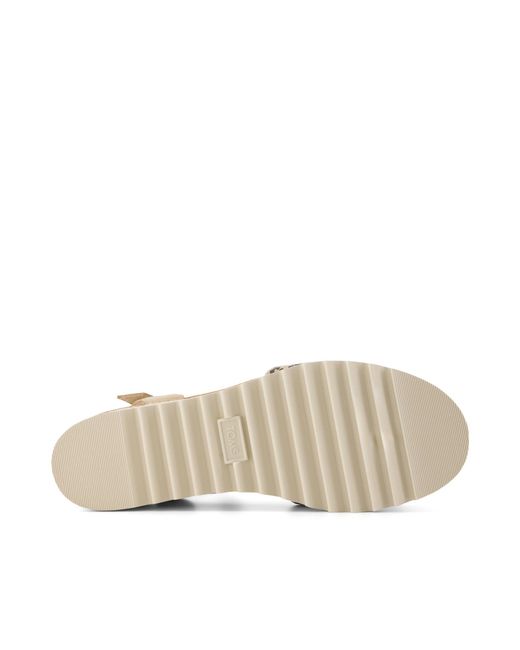 TOMS Metallic Diana Wedge Sandal