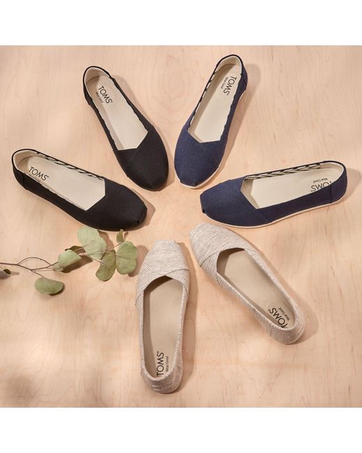 TOMS Black Alpargata Ballet Flat