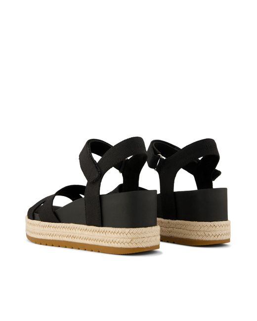 TOMS Black Alana Wedge Sandal