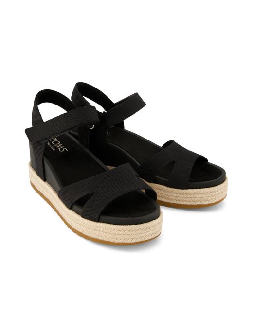 TOMS Black Alana Wedge Sandal